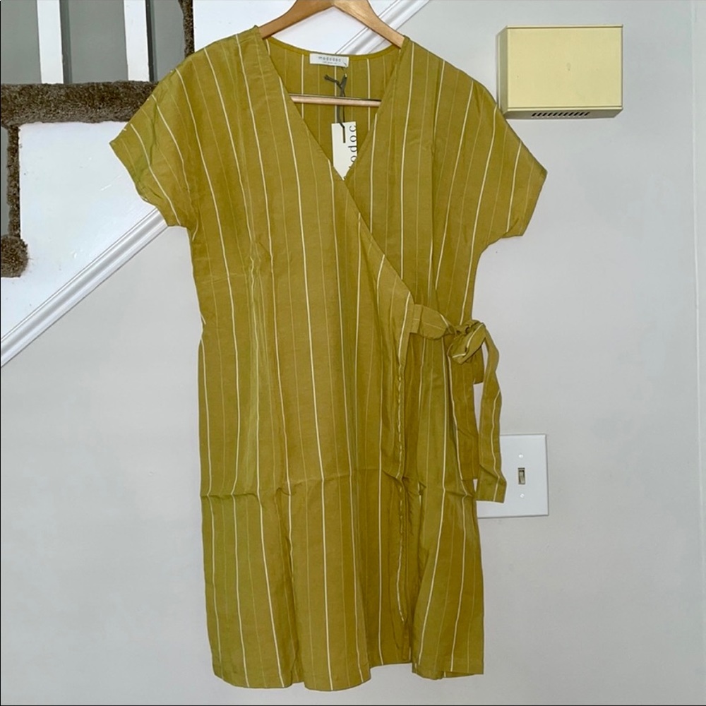 🆕 MODODOC • Striped Side-Tie Dress
